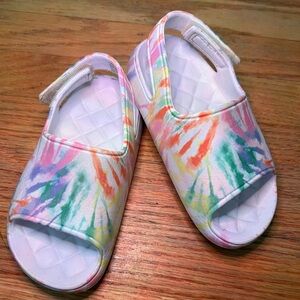 KIDS TYE DYE SLIDE SANDALS SZE 8